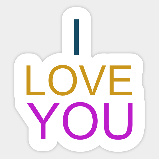 I LOVE YOU Sticker by canpu